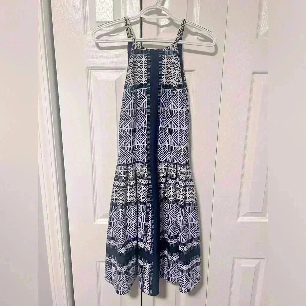 Abstract Geometric Vince Camuto Fit & Flare Dress, Size 10